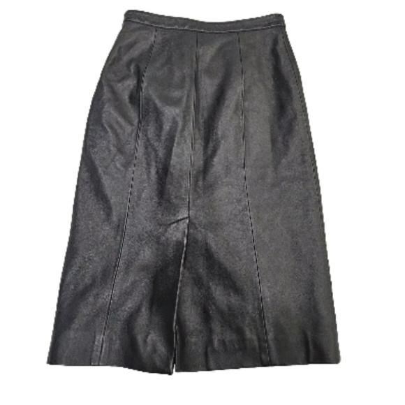 Red Valentino Leather Midi Skirt Size 36 - Picture 2 of 7